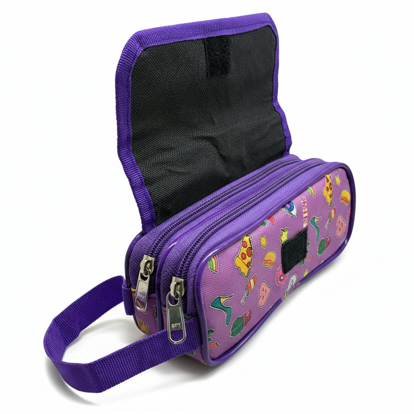 BATUTA HUB Large Size Pencil Case Holder Pouch Pen Bag Marker Stationary Pouch Case 3 Zipper Stationery Case Pen Holde Pencil Pouch