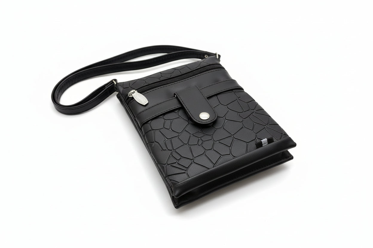 Women Crossbody Sling Bag | Premium PU Leather Small Side Bag for Girls & Ladies | Adjustable Strap | Multiple Zipper Pockets | Lightweight Daily Use Purse