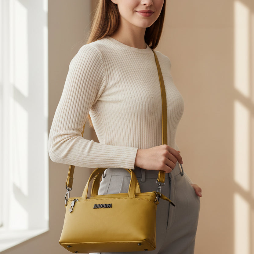 Women Mini Handbag with Sling Strap | Small Stylish Hand Carry Bag | Multi Compartment