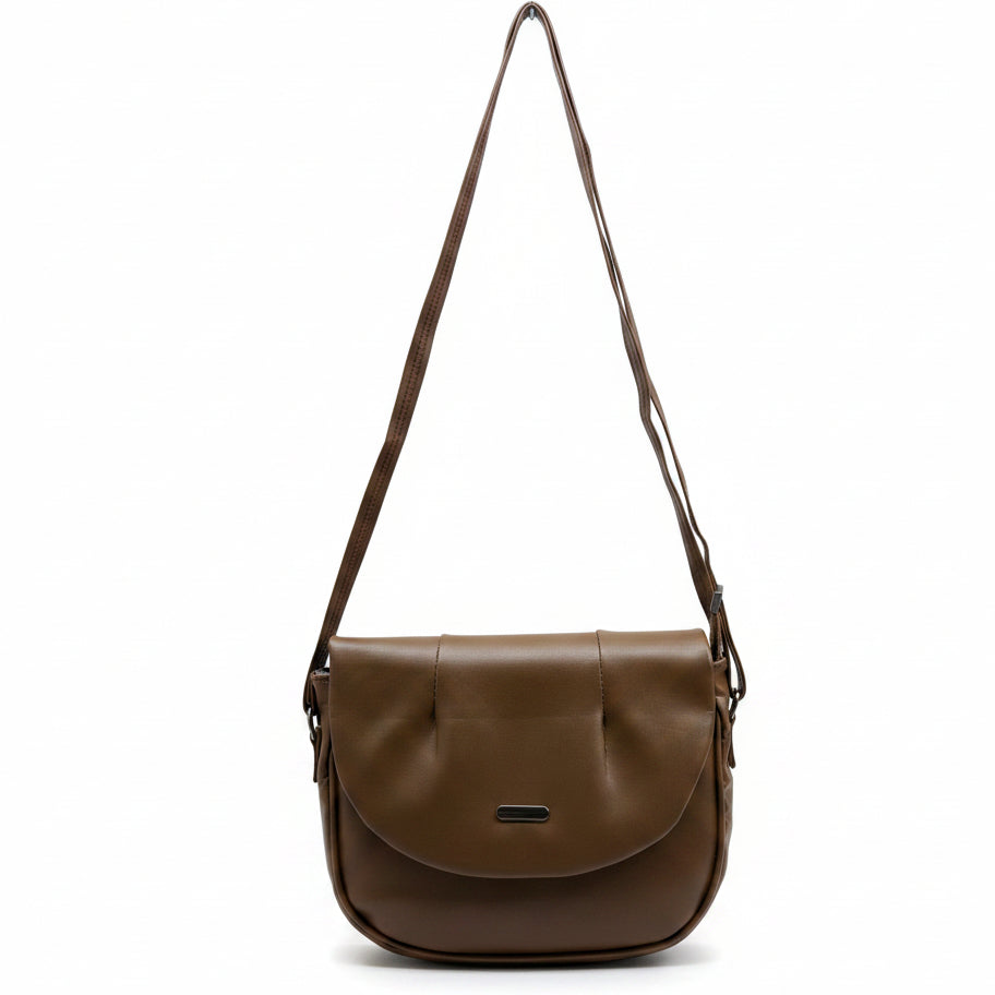 Elegant Flap Closure Crossbody Shoulder Bag with Multiple Compartments