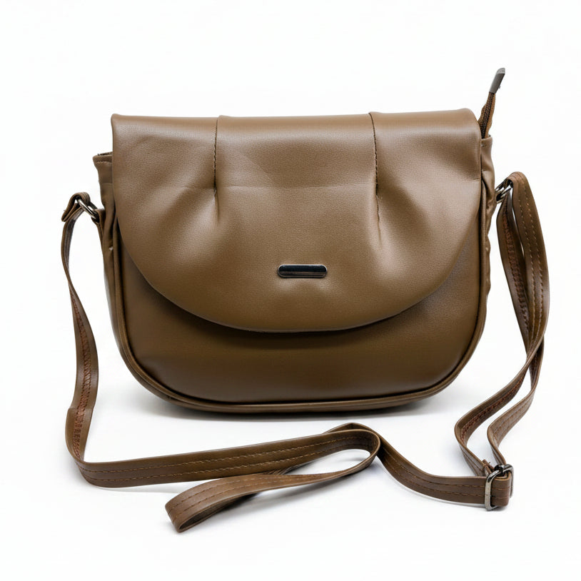 Elegant Flap Closure Crossbody Shoulder Bag with Multiple Compartments