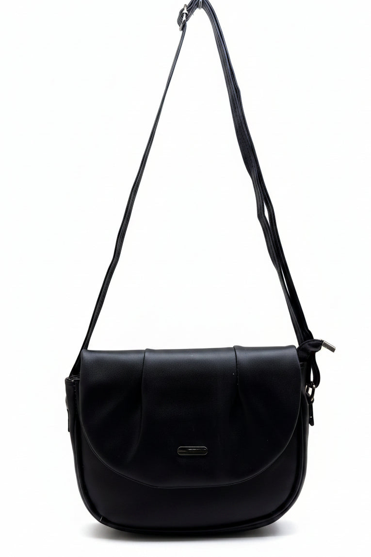 Elegant Flap Closure Crossbody Shoulder Bag with Multiple Compartments