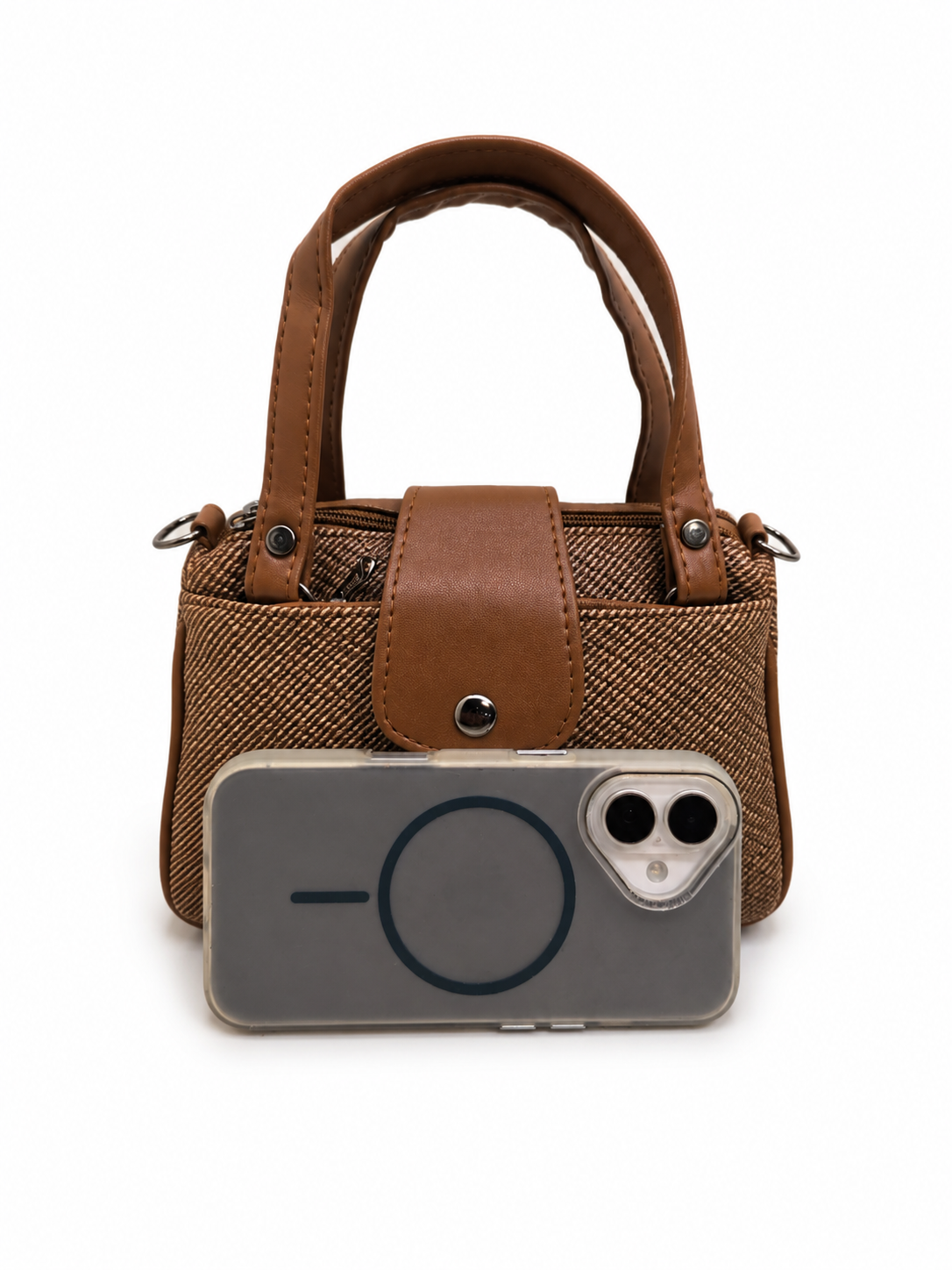 Women’s Stylish Handbag with Detachable Sling Strap | Multi-Pocket Casual Tote Bag for Daily Use