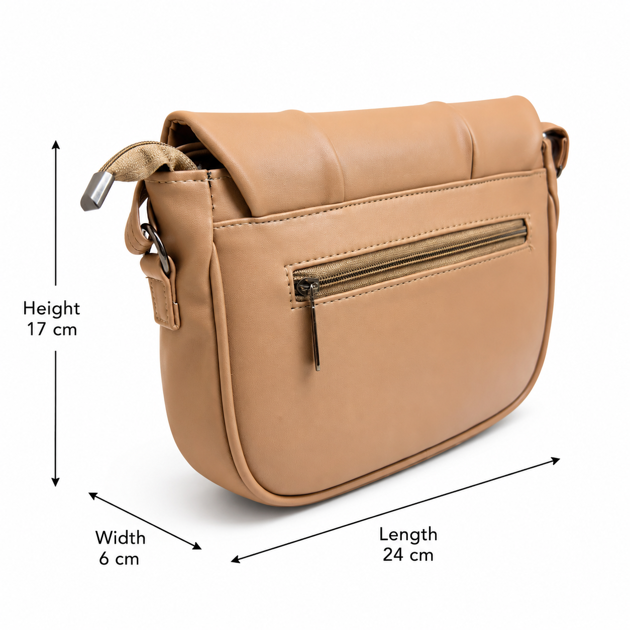 Elegant Flap Closure Crossbody Shoulder Bag with Multiple Compartments