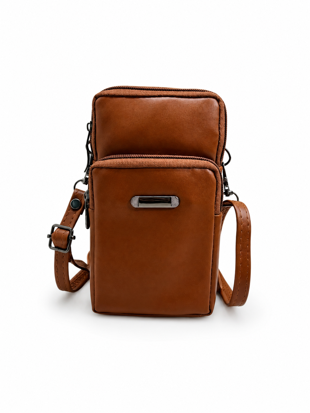 BATUTA HUB Women’s Mobile Sling Bag | Multi Pocket Crossbody Bag | 3 Zip Compartments | Adjustable Shoulder Strap Compact Travel Organizer Purse for Daily Use