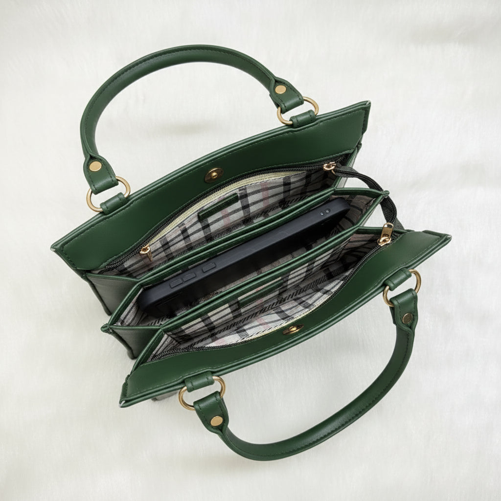 BATUTA Luxury Leather Large Capacity Bag for Women – Stylish PU Leather Satchel Handbag with Multiple Pockets Perfect Travel Bag for Women and Girls