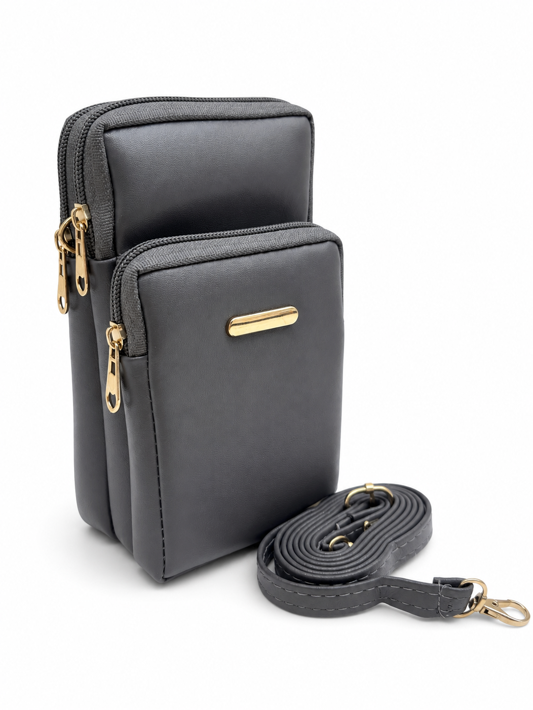 BATUTA HUB Women’s Mobile Sling Bag | Multi Pocket Crossbody Bag | 3 Zip Compartments | Adjustable Shoulder Strap Compact Travel Organizer Purse for Daily Use