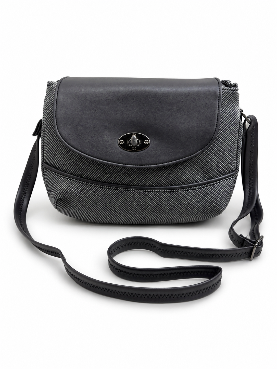 Women’s Stylish Textured Sling Bag | Crossbody Shoulder Bag with Magnetic Flap Closure | Multi-Compartment Everyday Handbag