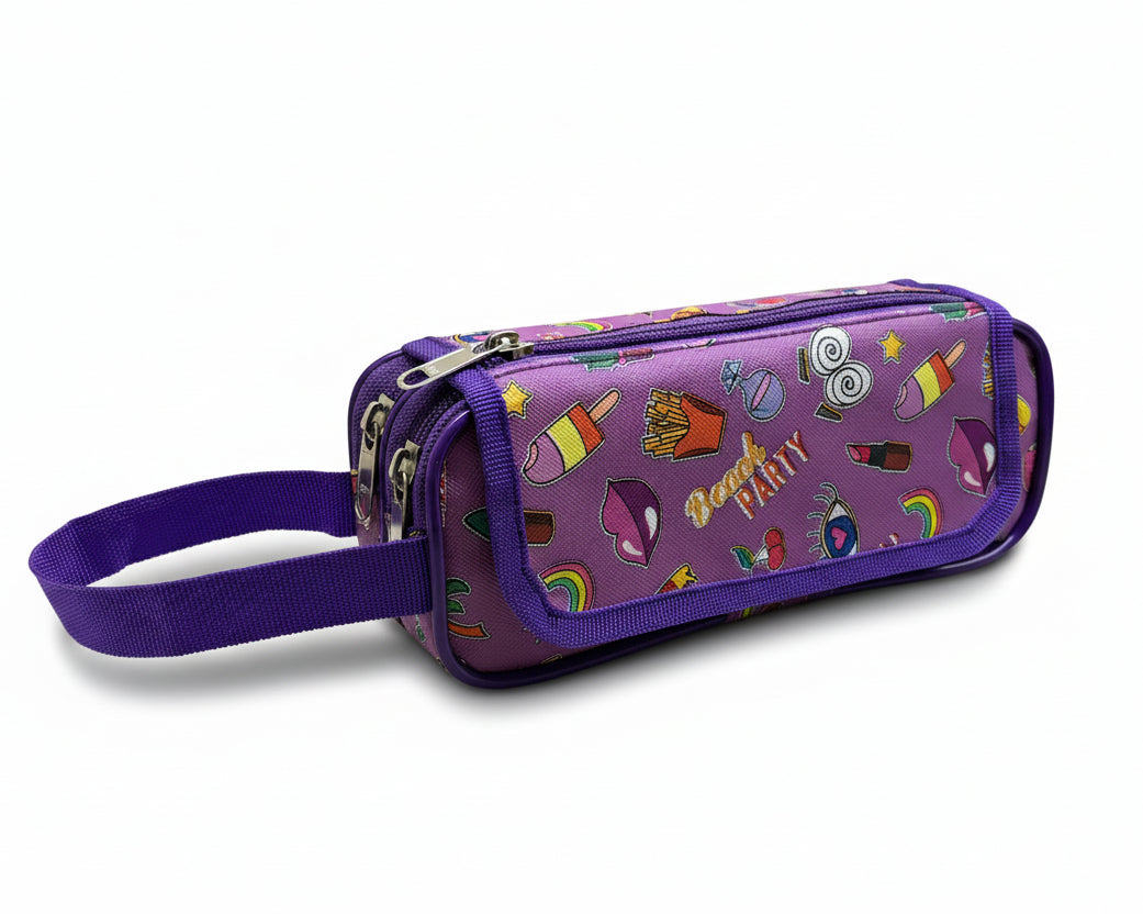 BATUTA HUB Large Size Pencil Case Holder Pouch Pen Bag Marker Stationary Pouch Case 3 Zipper Stationery Case Pen Holde Pencil Pouch