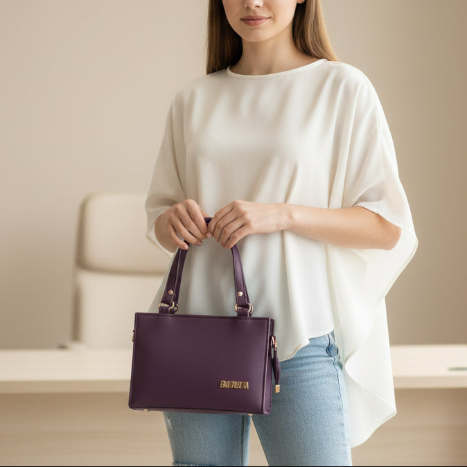 BATUTA HUB Luxury Leather Large Capacity Bag for Women – Stylish PU Leather Satchel Handbag with Multiple Pockets Perfect Travel Bag for Women and Girls