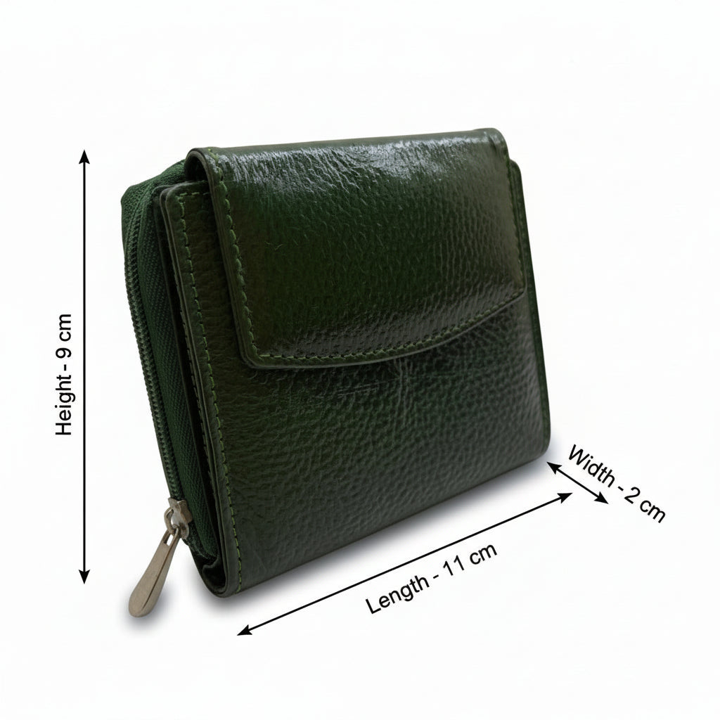 BATUTA Genuine Leather Ladies Wallet for Woman with 8 Card Slots - Clutch Purse for Girl, Wallet for  Ladies Stylish, Ladies Purse for Women Wallet,