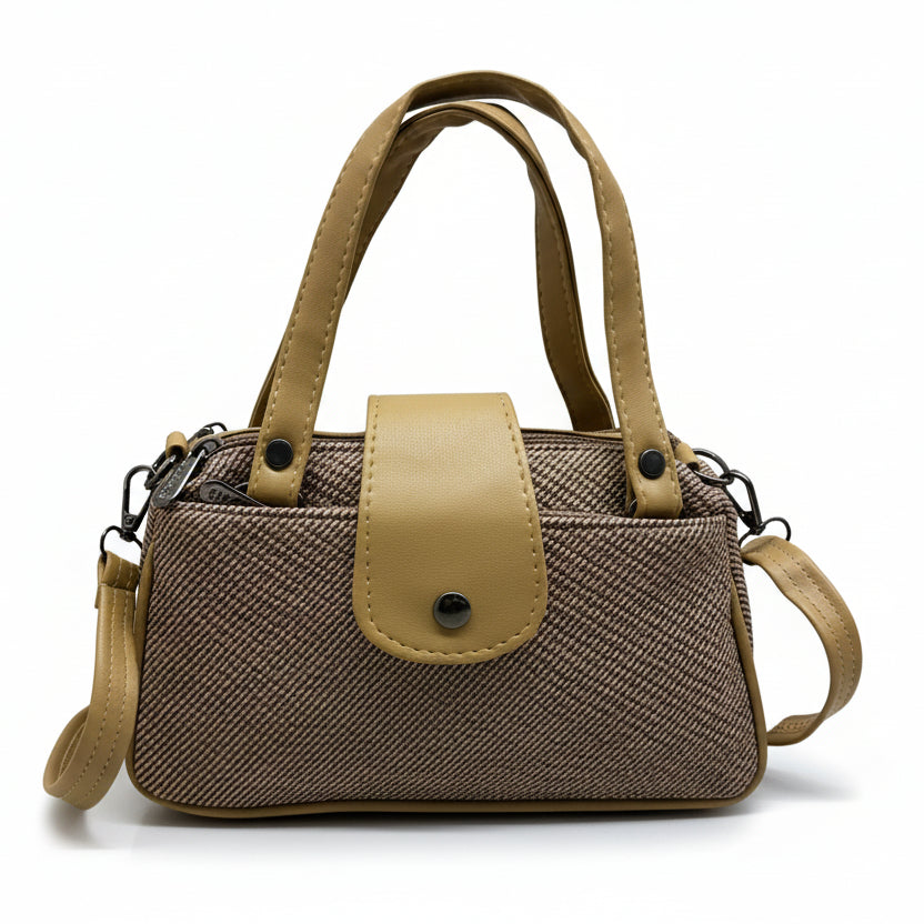 Women Mini Handbag with Sling Strap | Small Stylish Hand Carry Bag | Multi Compartment