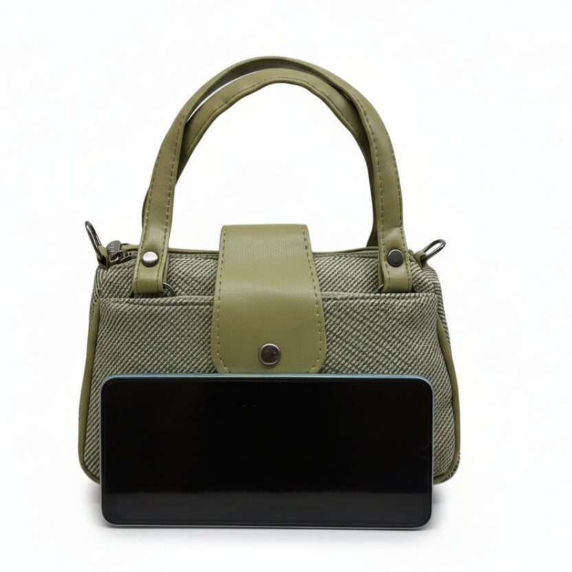 Women Mini Handbag with Sling Strap | Small Stylish Hand Carry Bag | Multi Compartment