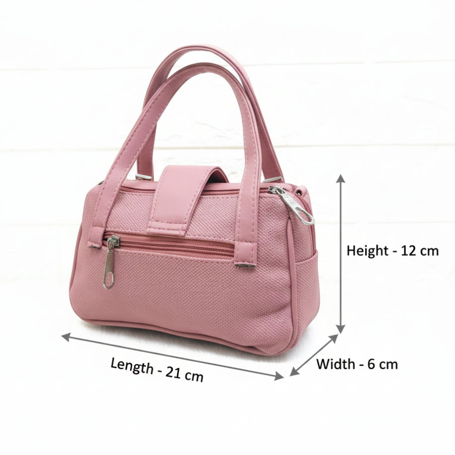 Women Mini Handbag with Sling Strap | Small Stylish Hand Carry Bag | Multi Compartment