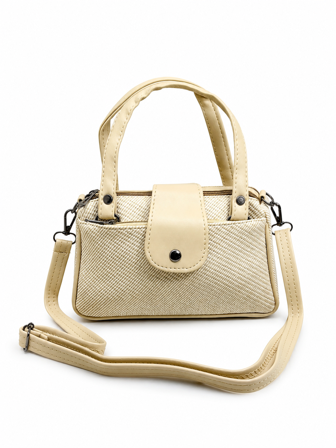 Women’s Stylish Handbag with Detachable Sling Strap | Multi-Pocket Casual Tote Bag for Daily Use