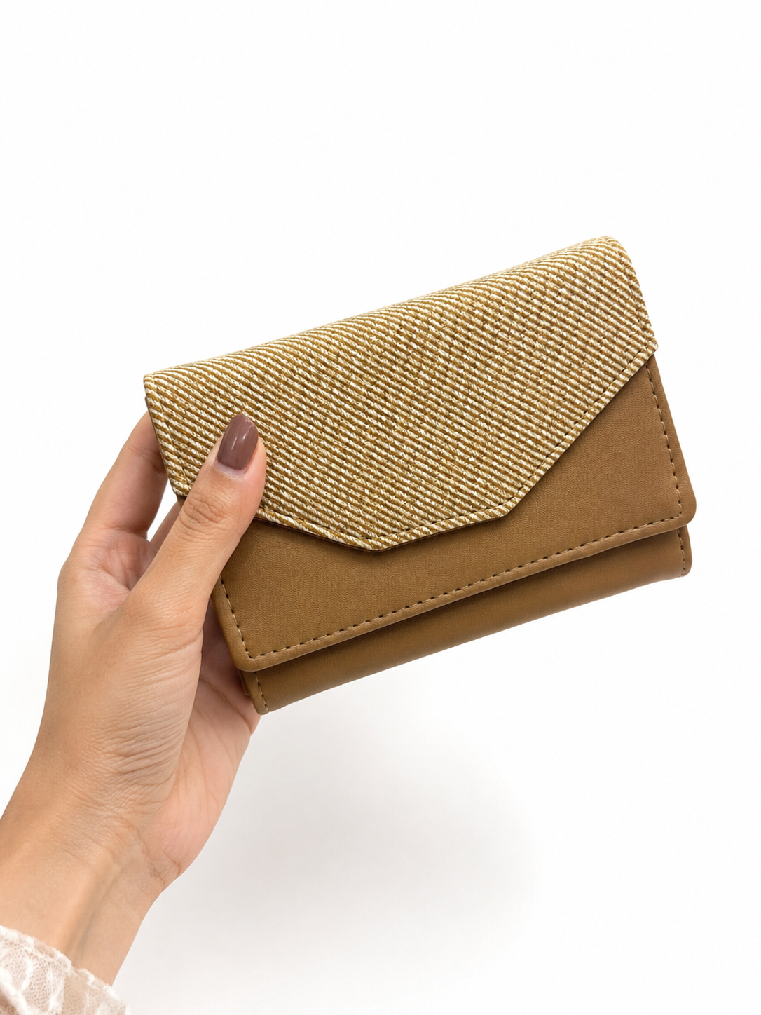 BATUTA Women Bi-Fold PU Leather Wallet | Card Holder | Coin Pocket | Compact Ladies Wallet | Olive Grey