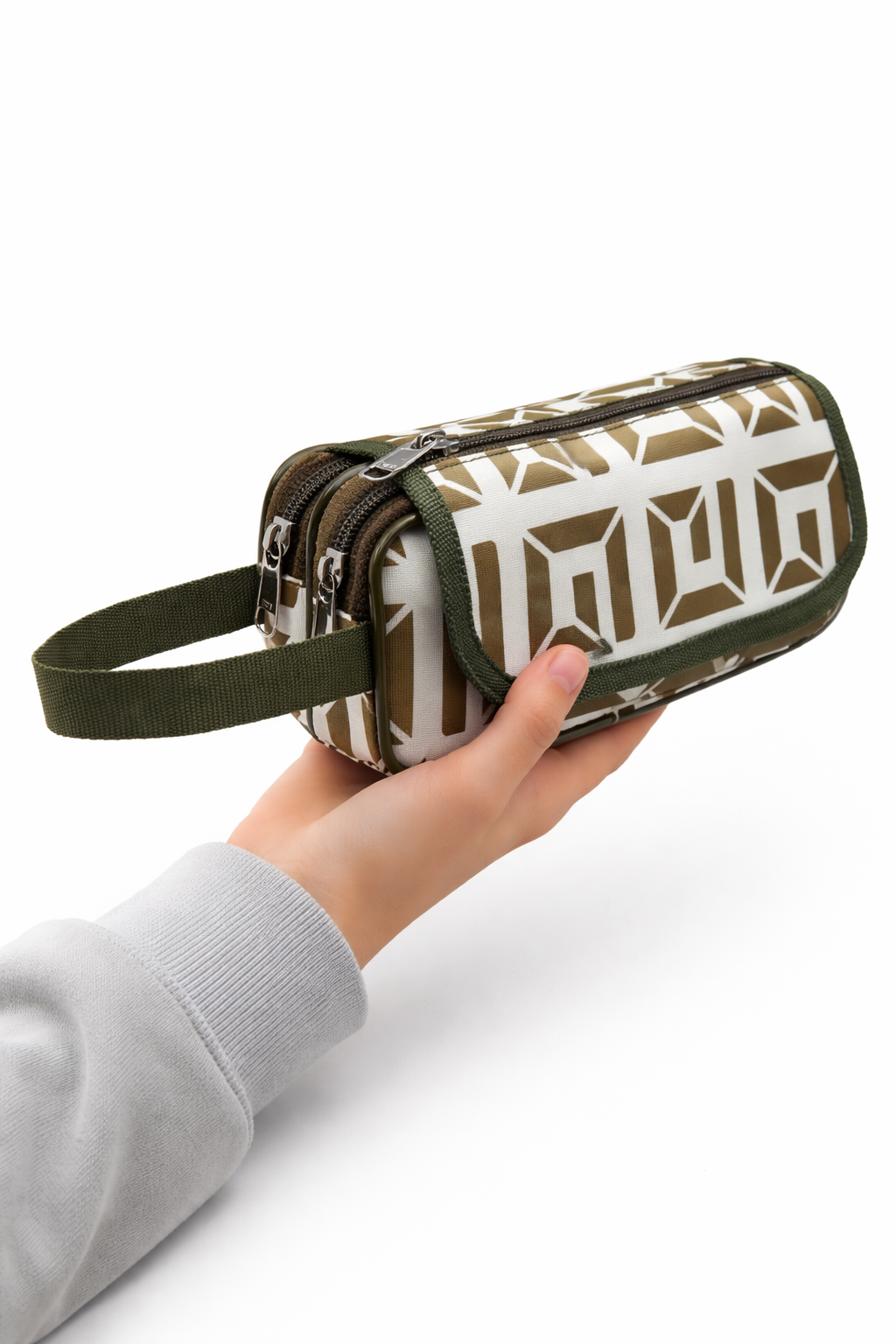 BATUTA Large Size Pencil Case Holder Pouch Pen Bag Marker Stationary Pouch Case 3 Zipper Stationery Case Pen Holde Pencil Pouch