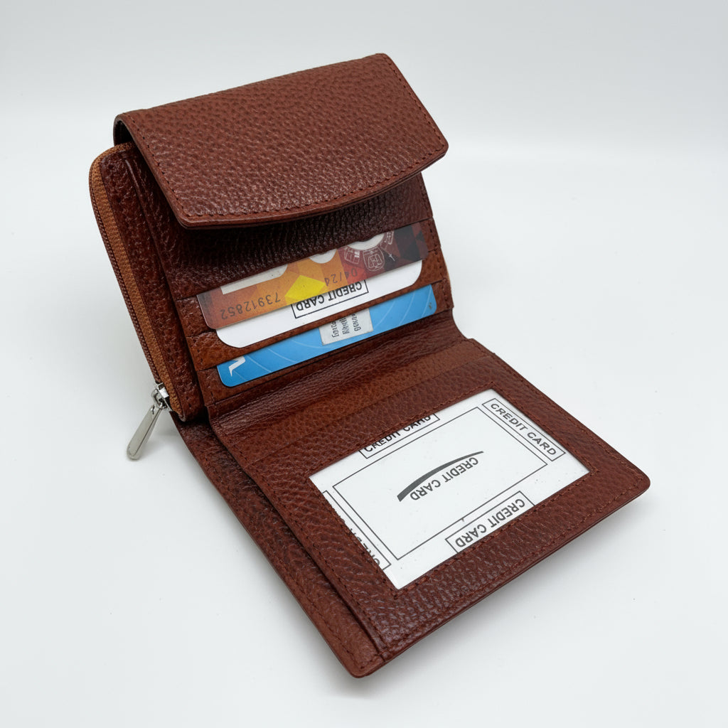 BATUTA Genuine Leather Ladies Wallet for Woman with 8 Card Slots - Clutch Purse for Girl, Wallet for  Ladies Stylish, Ladies Purse for Women Wallet,