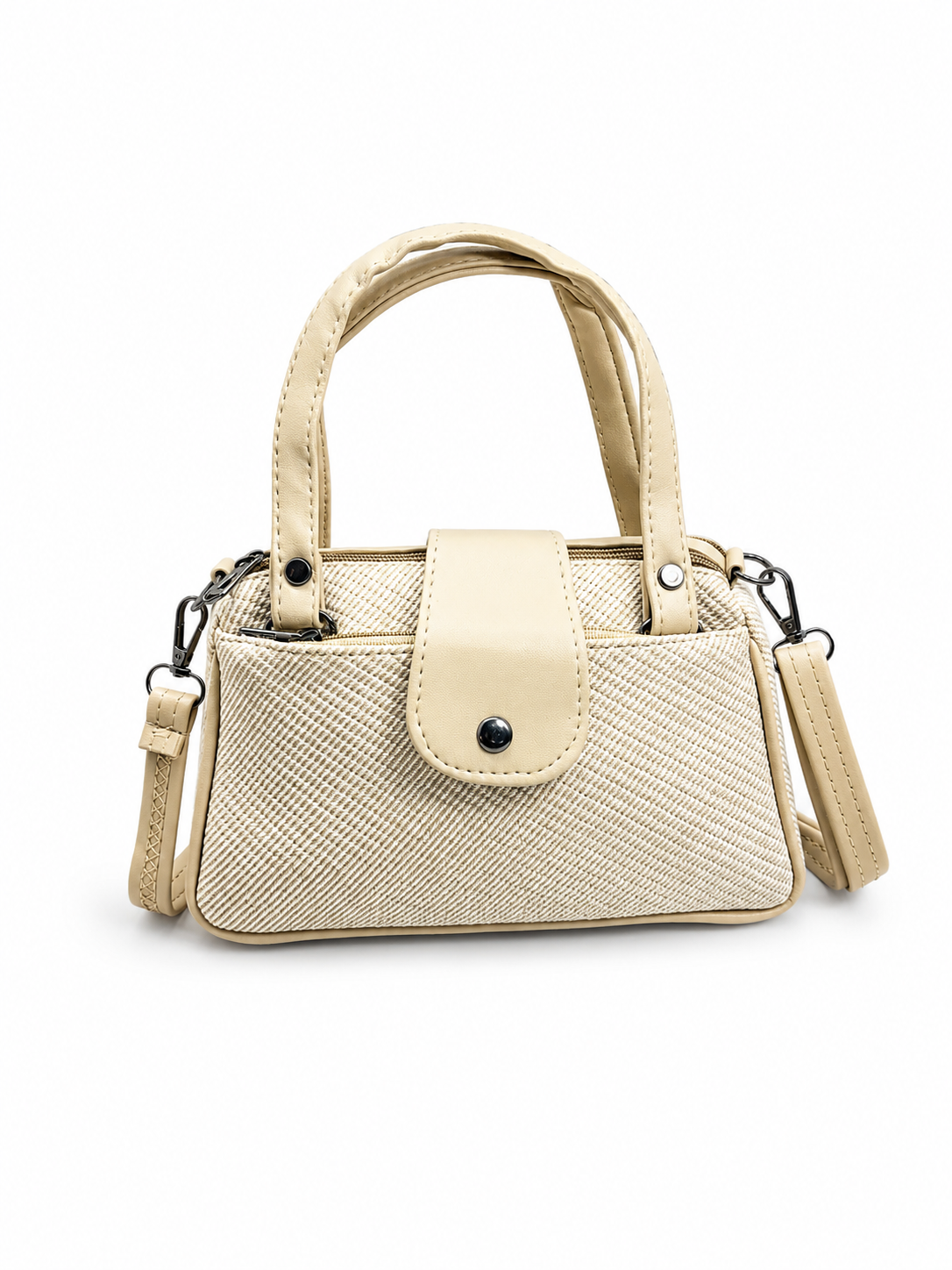 Women’s Stylish Handbag with Detachable Sling Strap | Multi-Pocket Casual Tote Bag for Daily Use