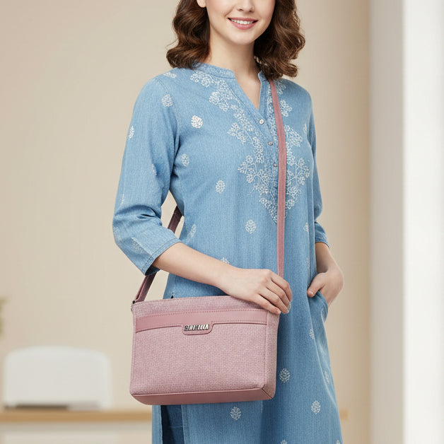 BATUTA HUB Women Crossbody Sling Bag | Premium PU Leather Small Side Bag for Girls & Ladies | Adjustable Strap | Multiple Zipper Pockets | Lightweight Daily Use Purse