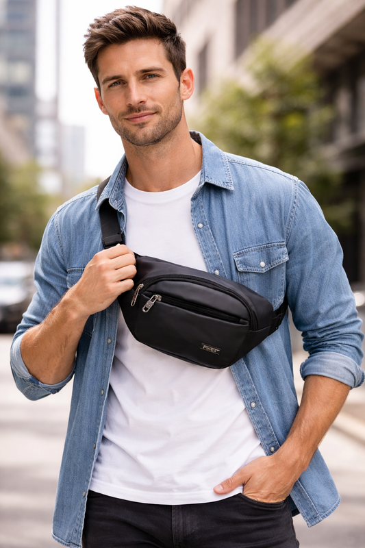 Waist Bag for Men & Women Water-Resistant Travel Fanny Pack Adjustable Belt Crossbody Chest Bag