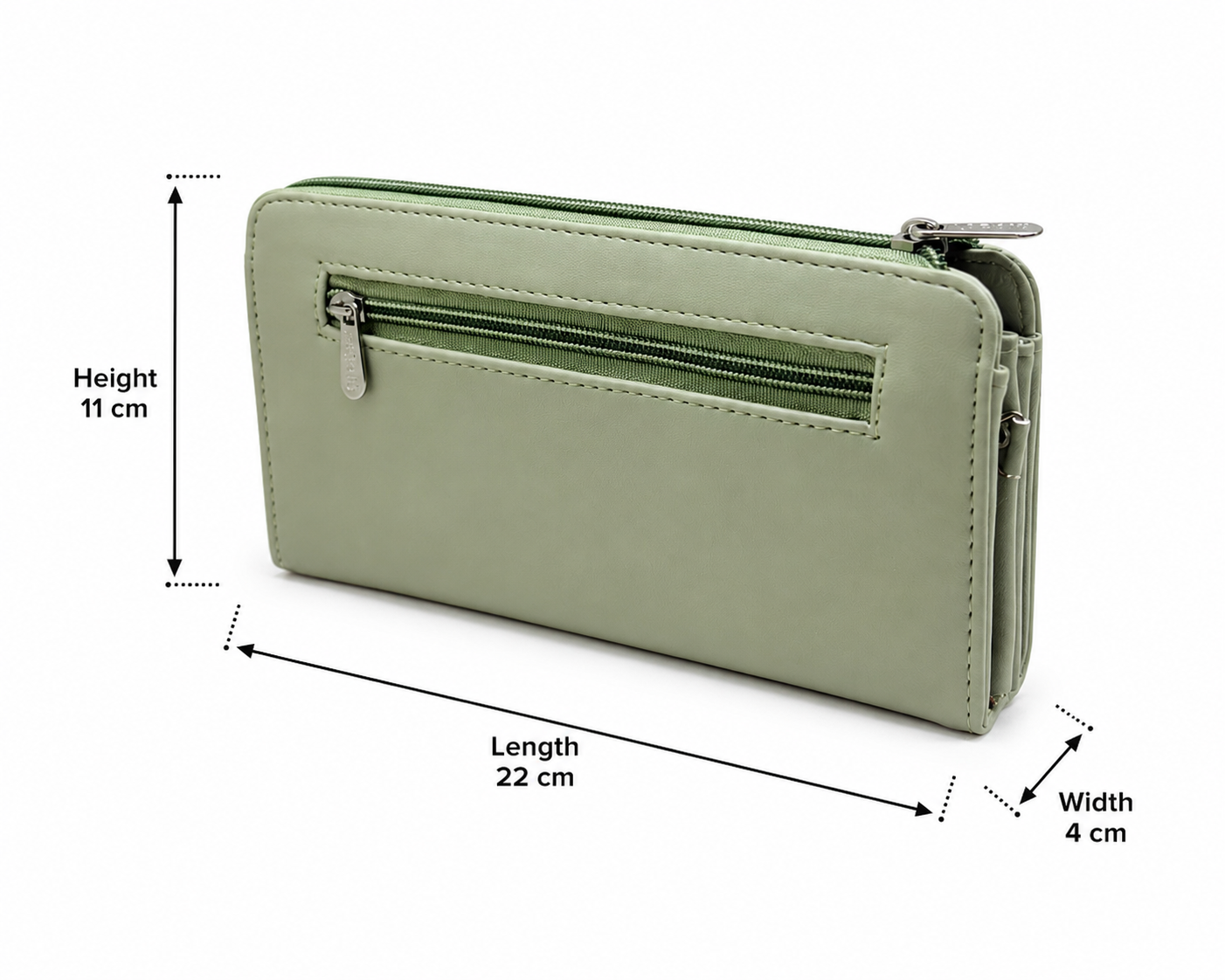 BATUTA Women’s Zip Around Clutch Wallet | PU Leather Ladies Wallet | Multi Compartment Purse with Card Slots, Cash Sections, Coin Pocket & Wrist Strap