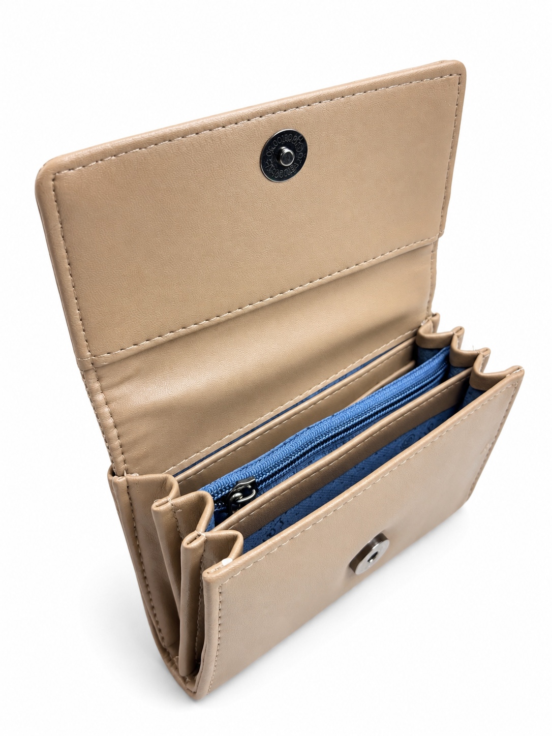 BATUTA Women Bi-Fold PU Leather Wallet | Card Holder | Coin Pocket | Compact Ladies Wallet | Olive Grey
