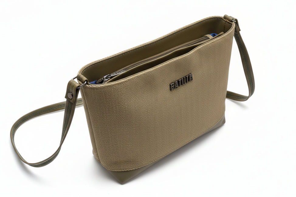 BATUTA HUB Women Crossbody Sling Bag | Premium PU Leather Small Side Bag for Girls & Ladies | Adjustable Strap | Multiple Zipper Pockets | Lightweight Daily Use Purse