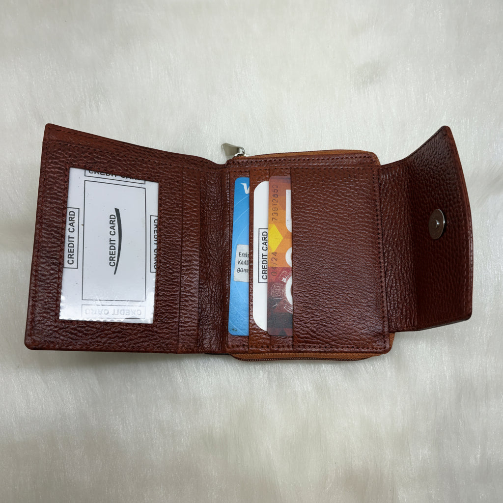 BATUTA Genuine Leather Ladies Wallet for Woman with 8 Card Slots - Clutch Purse for Girl, Wallet for  Ladies Stylish, Ladies Purse for Women Wallet,