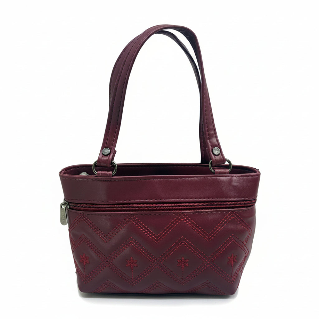 Women Stylish PU Leather Handbag | Small Tote Bag for Daily Use | Zipper Closure Hand Purse for Girls & Women