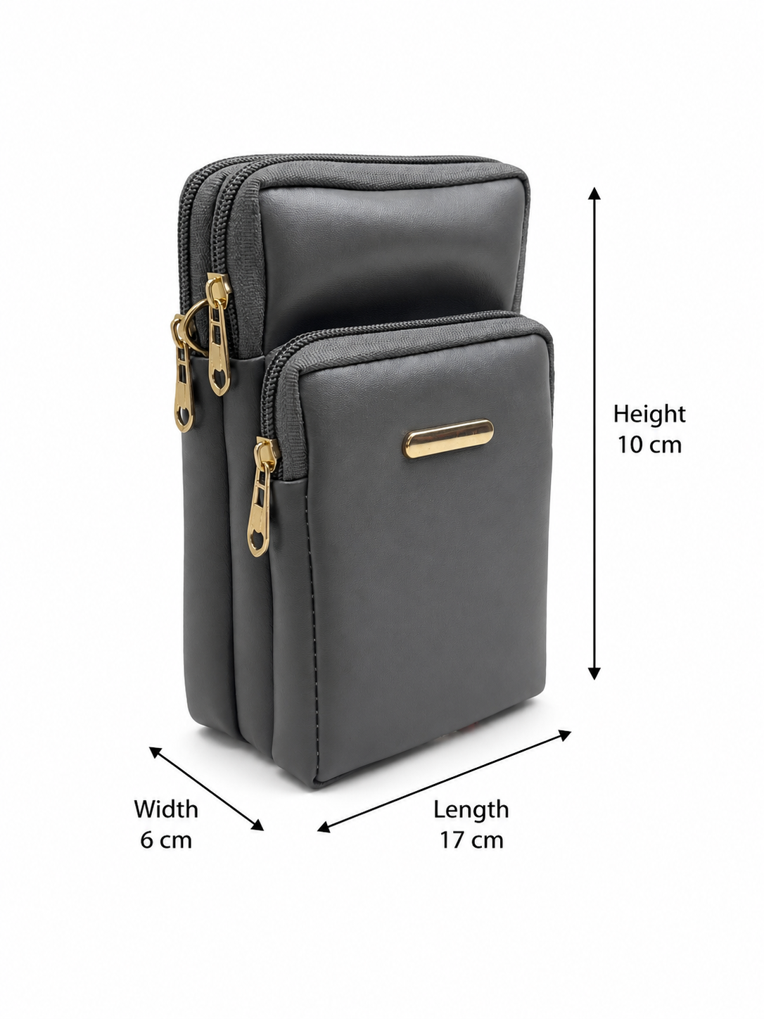 BATUTA HUB Women’s Mobile Sling Bag | Multi Pocket Crossbody Bag | 3 Zip Compartments | Adjustable Shoulder Strap Compact Travel Organizer Purse for Daily Use