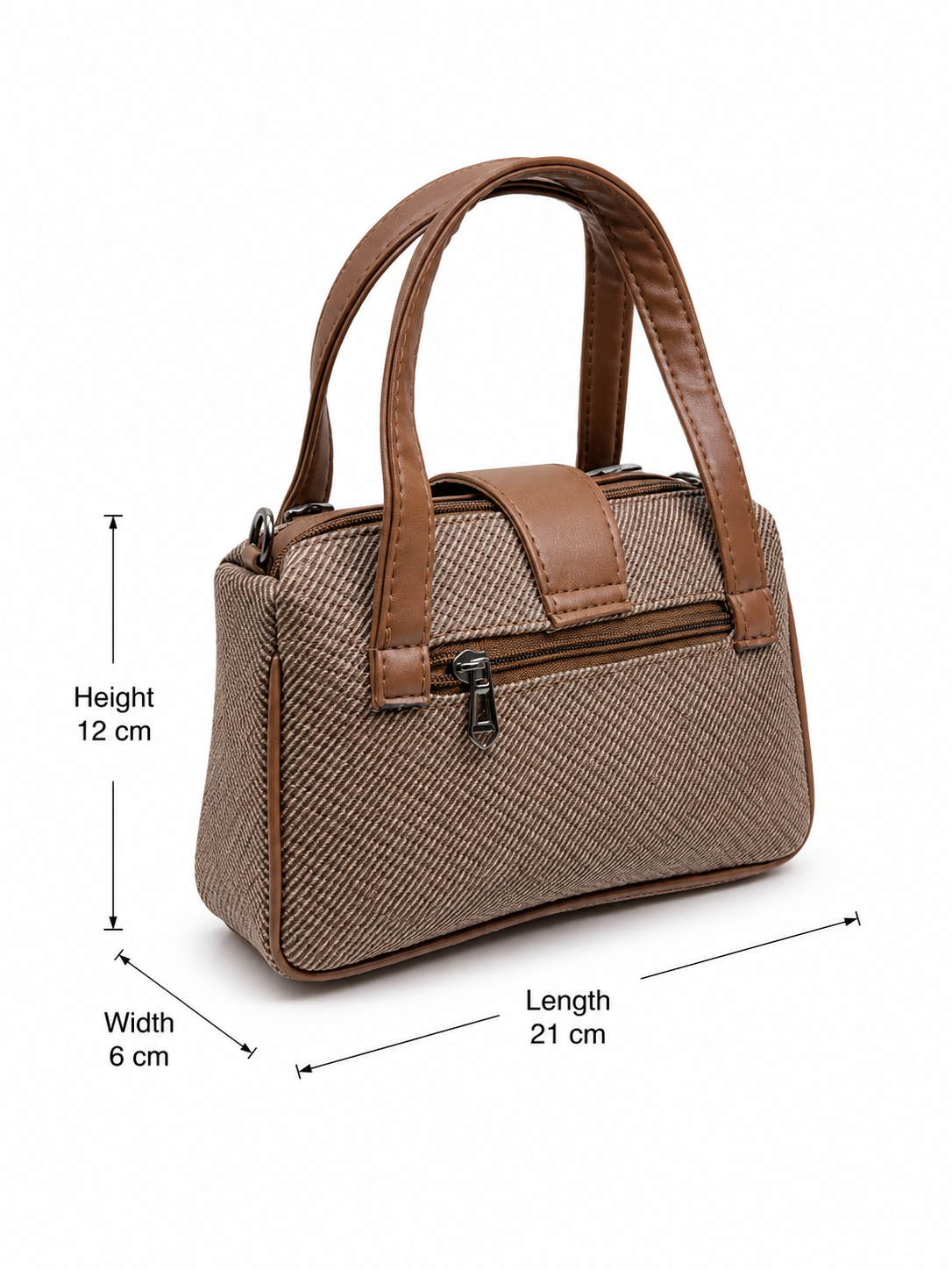 Women’s Stylish Handbag with Detachable Sling Strap | Multi-Pocket Casual Tote Bag for Daily Use
