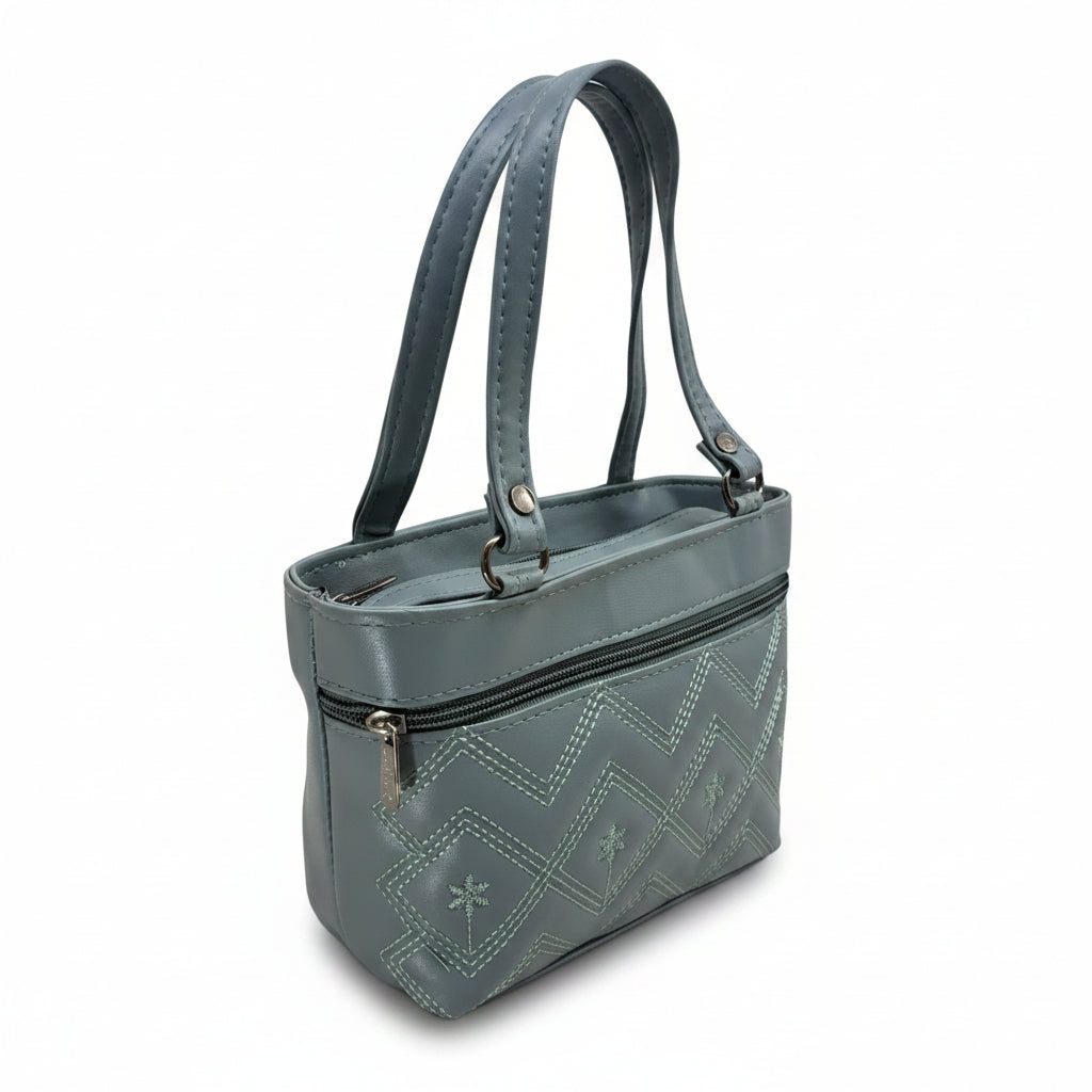 Women Stylish PU Leather Handbag | Small Tote Bag for Daily Use | Zipper Closure Hand Purse for Girls & Women