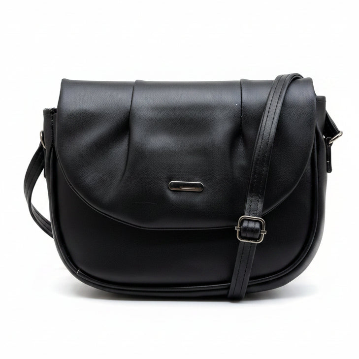 Elegant Flap Closure Crossbody Shoulder Bag with Multiple Compartments