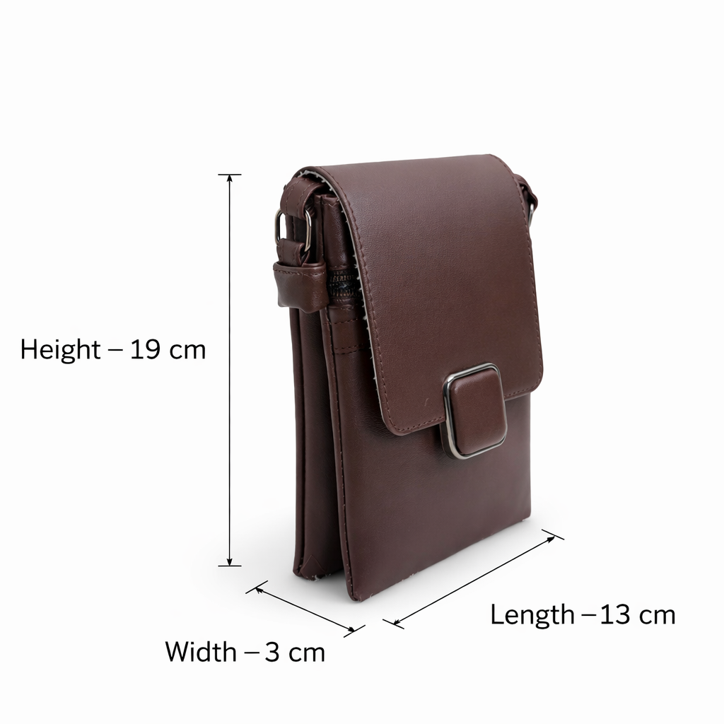 Women’s Premium Sling Crossbody Bag with 2 Pockets & 2 Compartments