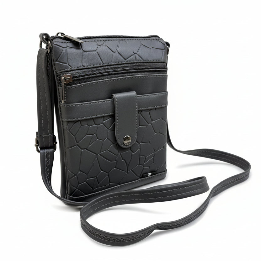 Women Crossbody Sling Bag | Premium PU Leather Small Side Bag for Girls & Ladies | Adjustable Strap | Multiple Zipper Pockets | Lightweight Daily Use Purse