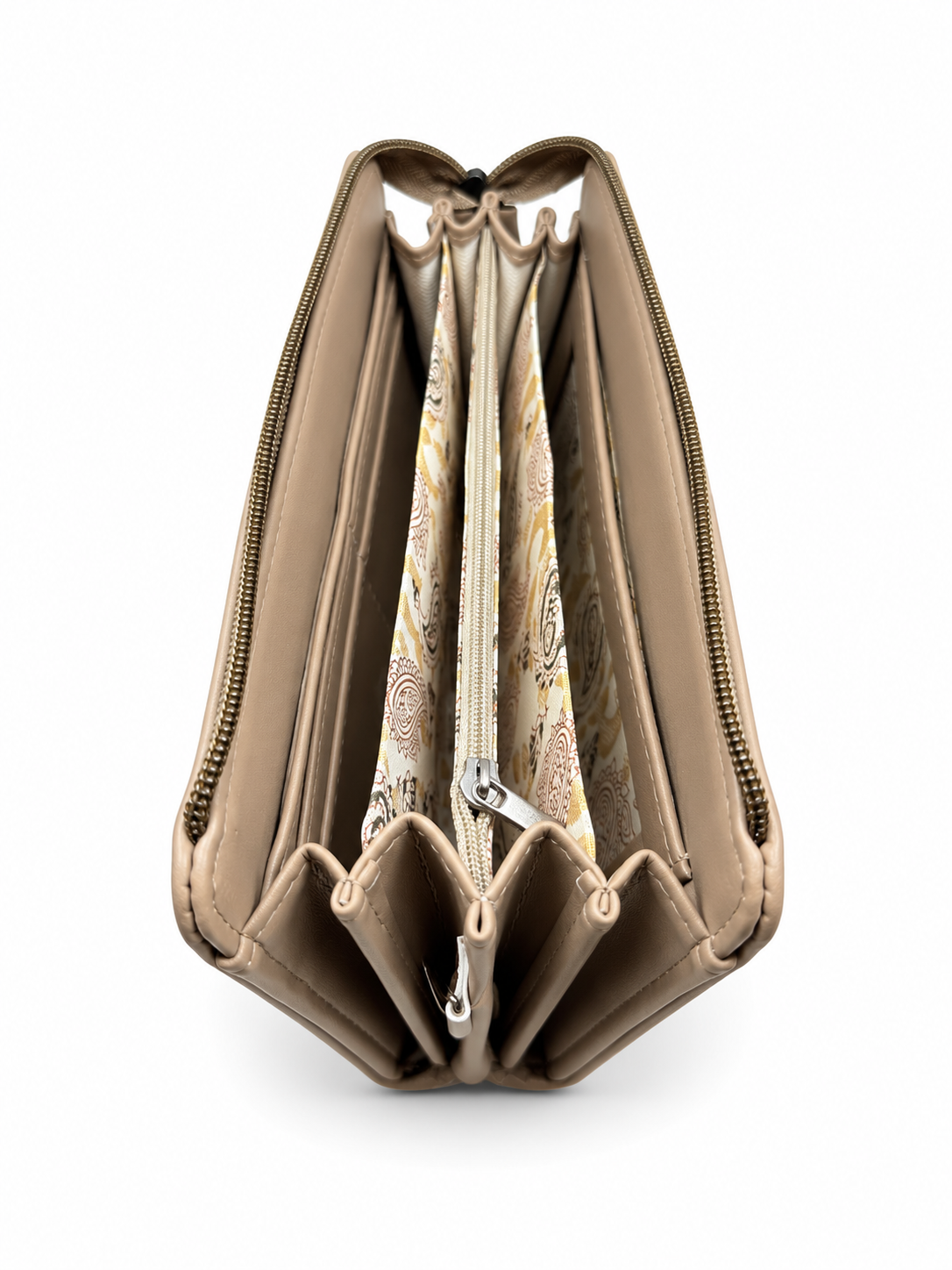 BATUTA Women’s Zip Around Clutch Wallet | PU Leather Ladies Wallet | Multi Compartment Purse with Card Slots, Cash Sections, Coin Pocket & Wrist Strap