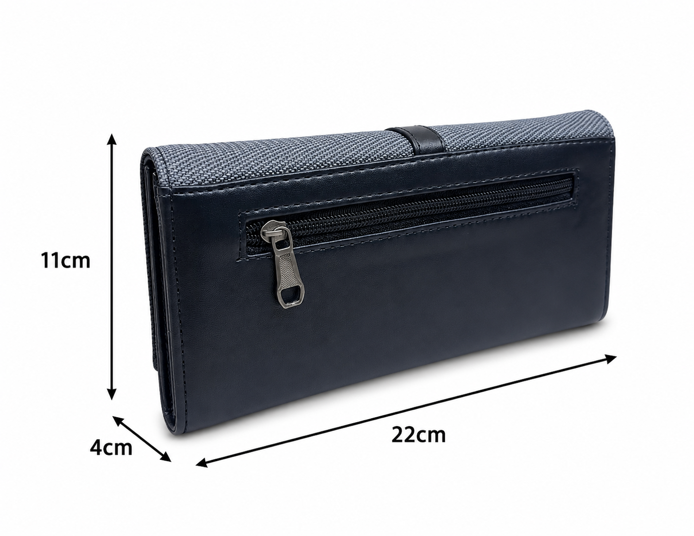 BATUTA HUB Women’s Premium Textured Leatherette Clutch Wallet | Long Ladies Purse with Multiple Card Slots, Zip Pocket & Magnetic Closure | Stylish Wallet for Women