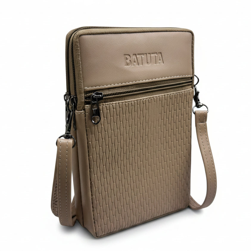 BATUTA HUB Women Crossbody Sling Bag | Premium PU Leather Small Size Bag for Girls & Ladies | Adjustable Strap | Multiple Zipper Pockets | Lightweight Daily Use Purse