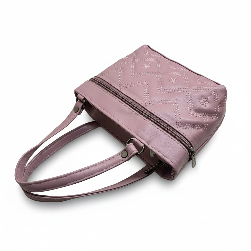 Women Stylish PU Leather Handbag | Small Tote Bag for Daily Use | Zipper Closure Hand Purse for Girls & Women