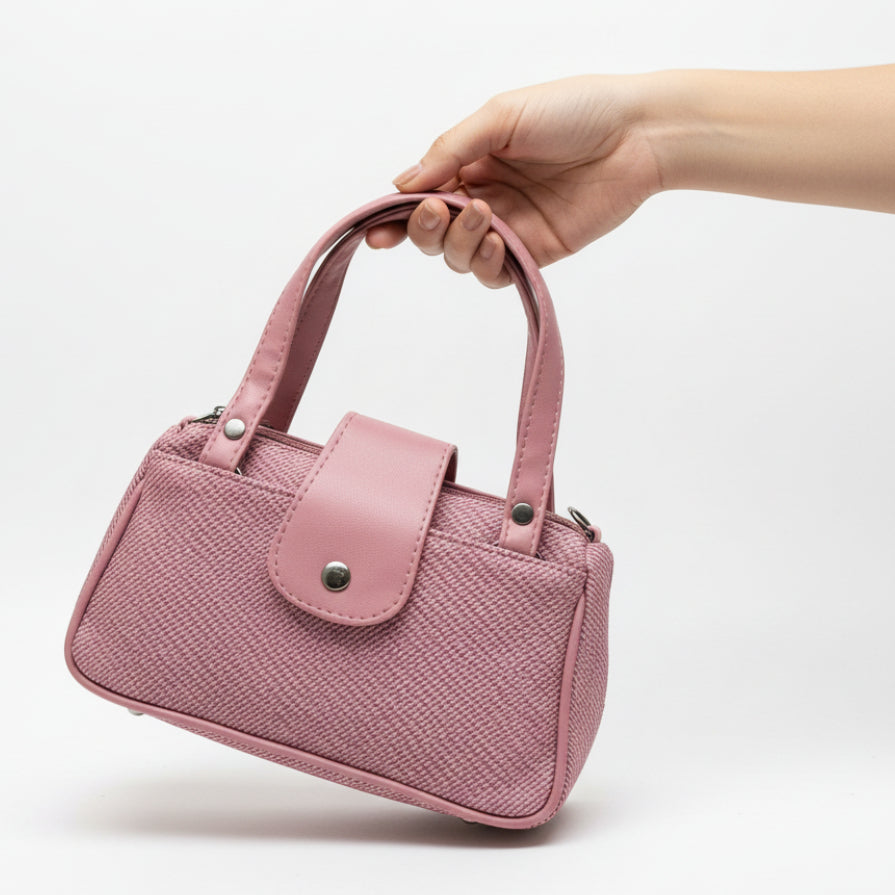 Women Mini Handbag with Sling Strap | Small Stylish Hand Carry Bag | Multi Compartment