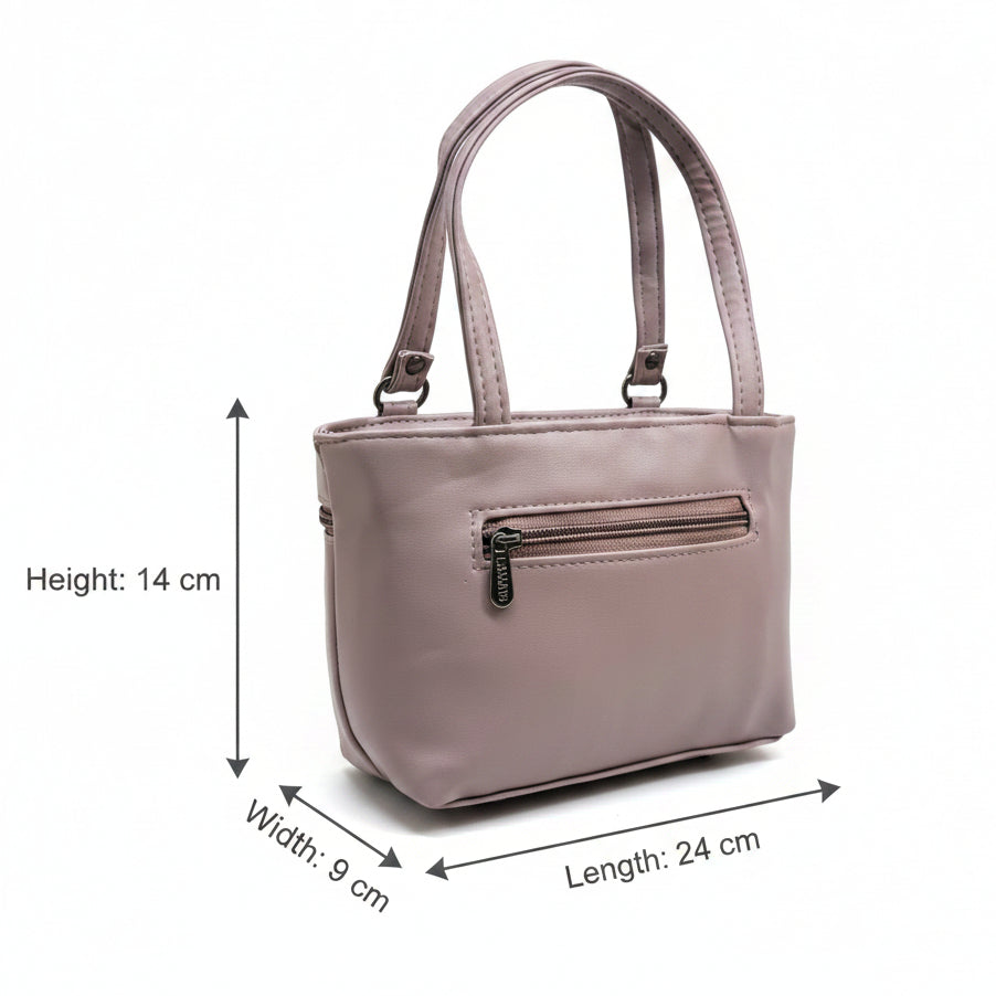 Women Stylish PU Leather Handbag | Small Tote Bag for Daily Use | Zipper Closure Hand Purse for Girls & Women