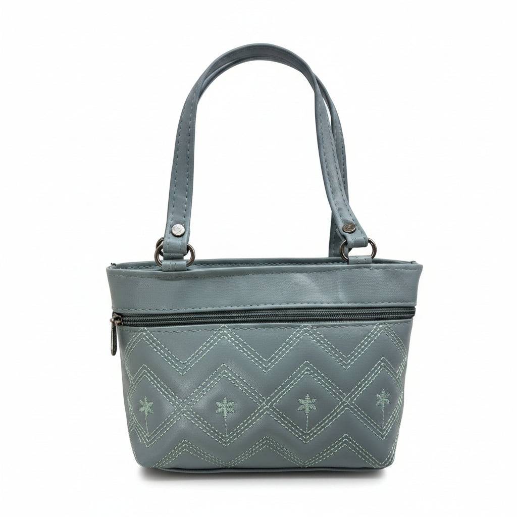 Women Stylish PU Leather Handbag | Small Tote Bag for Daily Use | Zipper Closure Hand Purse for Girls & Women