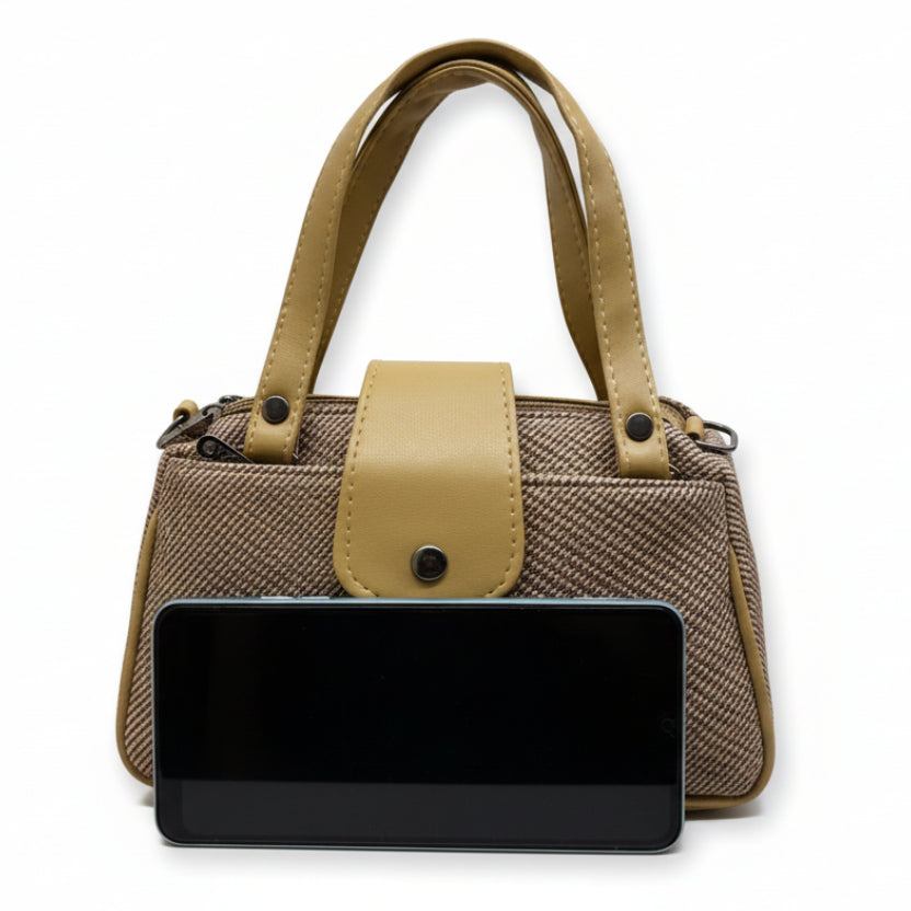 Women Mini Handbag with Sling Strap | Small Stylish Hand Carry Bag | Multi Compartment