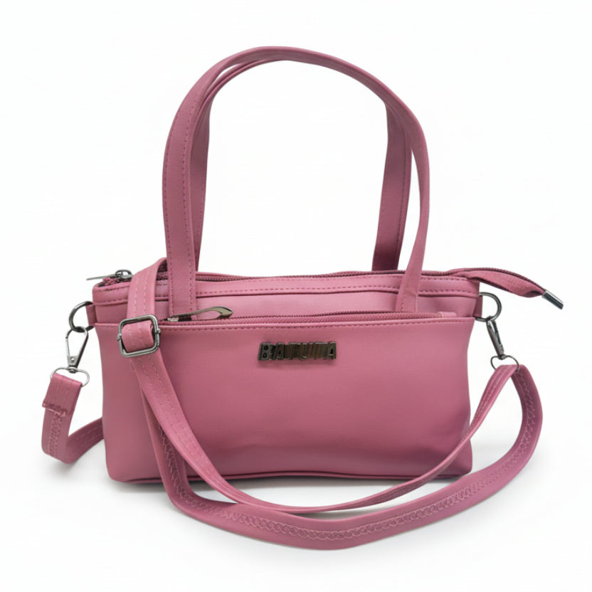 Women Mini Handbag with Sling Strap | Small Stylish Hand Carry Bag | Multi Compartment