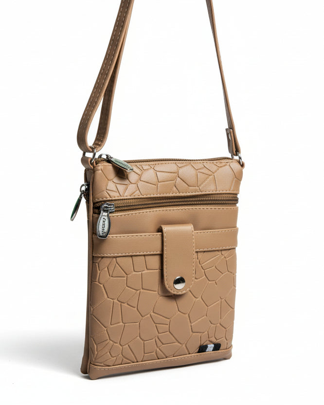 Women Crossbody Sling Bag | Premium PU Leather Small Side Bag for Girls & Ladies | Adjustable Strap | Multiple Zipper Pockets | Lightweight Daily Use Purse