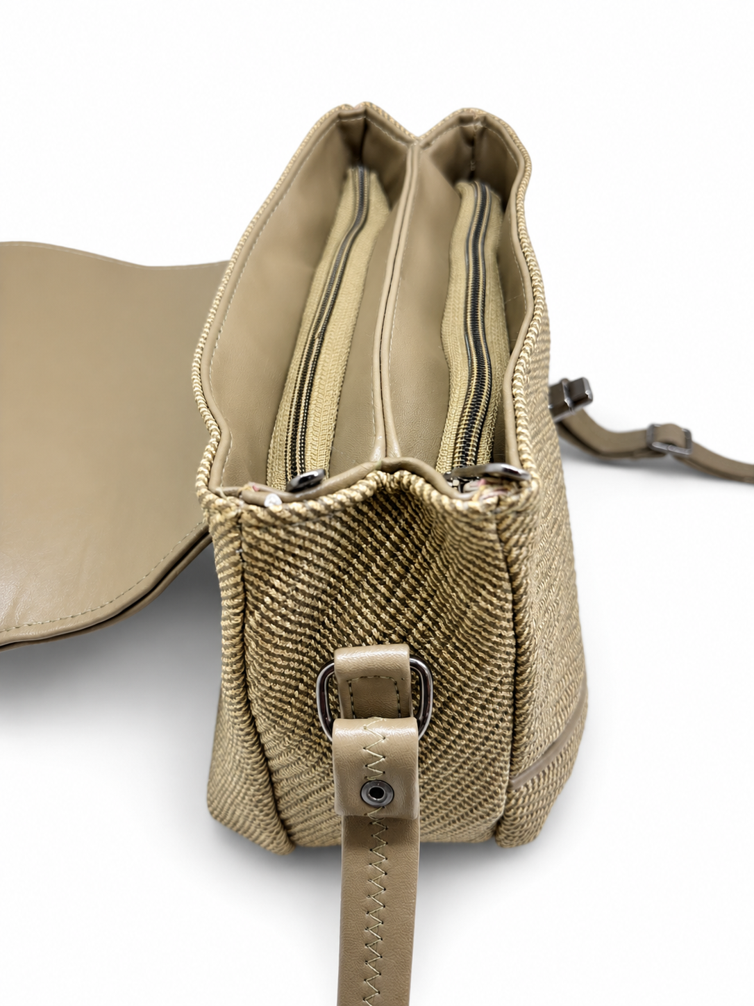 Women’s Stylish Textured Sling Bag | Crossbody Shoulder Bag with Magnetic Flap Closure | Multi-Compartment Everyday Handbag