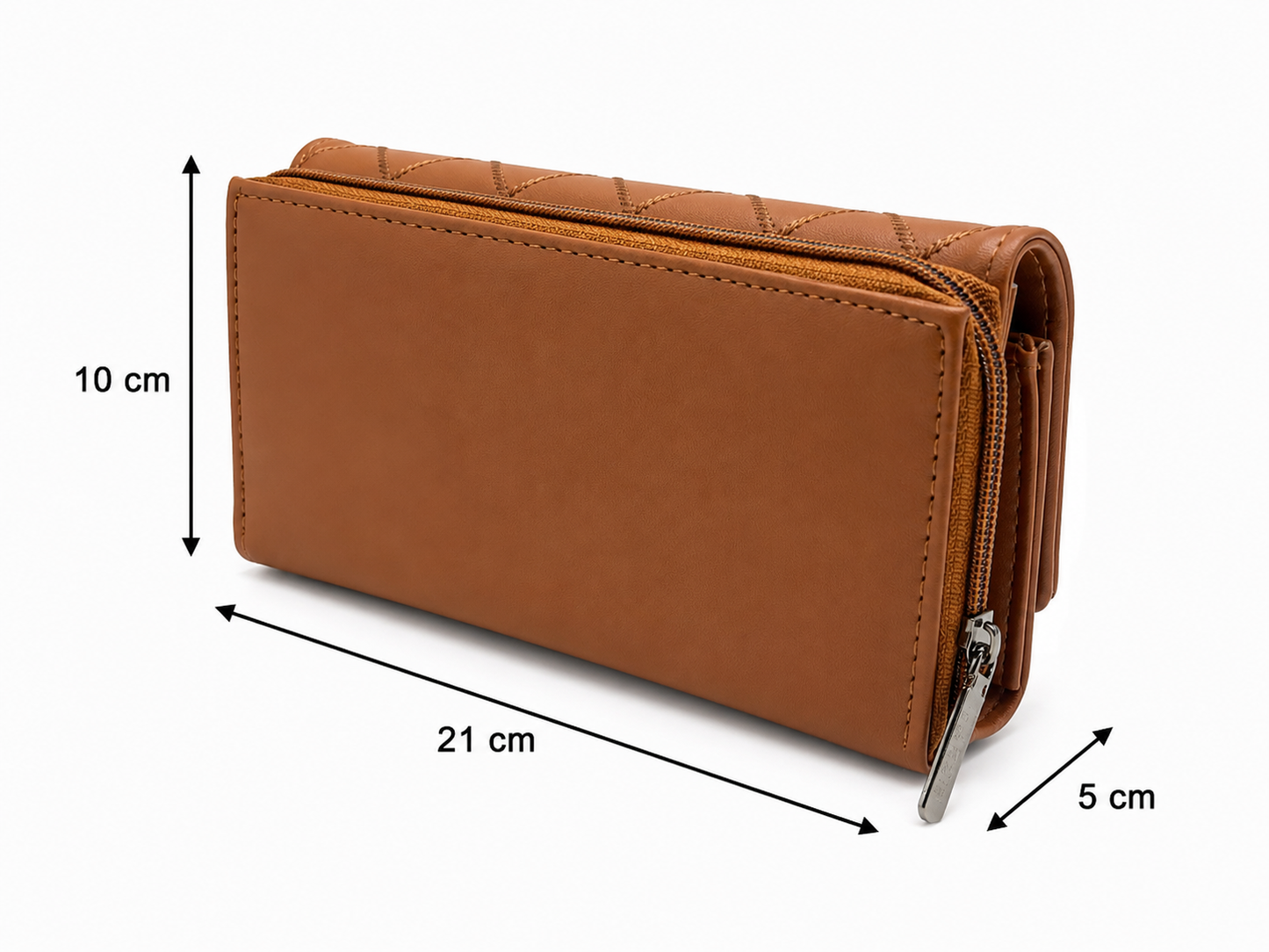 BATUTA Women’s Long Wallet | PU Leather Clutch Wallet for Women | 2 Zip | Multiple Card Slots | Cash & Mobile Holder