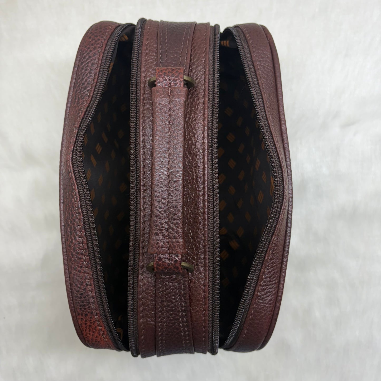 BATUTA Genuine Leather Toiletry Bag for Men & Women | Travel Shaving Kit Pouch | Two Section Variants | Vintage Brown & Black | Unisex Kit Organizer