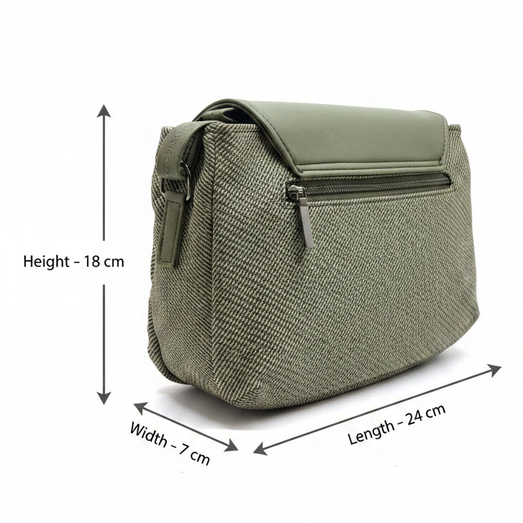 Women’s Stylish Textured Sling Bag | Crossbody Shoulder Bag with Magnetic Flap Closure | Multi-Compartment Everyday Handbag